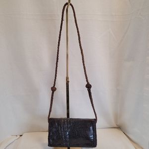 VTG 1950's Lightweight Genuine Alligator Crocodile Rare 100% Handmade Handbag